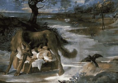 Romolo e Remo allattati dalla lupa