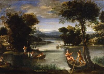 Paesaggio con fiume e barche (1603 circa)