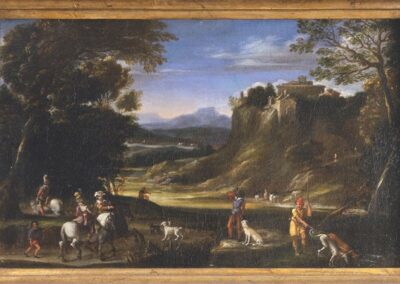 Paesaggio boscoso con scena di caccia (1603 circa)